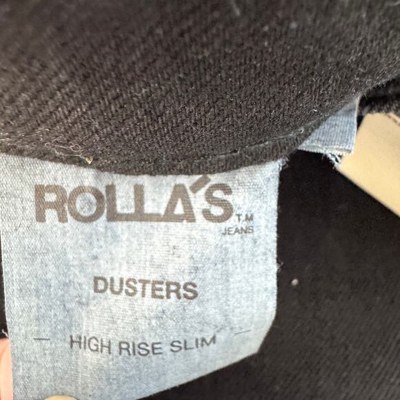 Rolla's Women Duster High Rise Slim Denim Jeans Size 31 Cotton Style 12860 Black - Picture 7 of 12